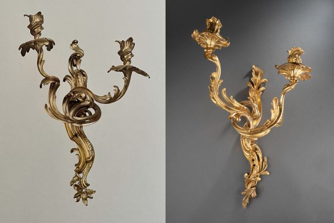 Next to our own, the rightwing sonce of the Roman Coppia di lumi parietali (Pair of wall-lights), ca. 1750, Palazzo del Quirinale, Rome