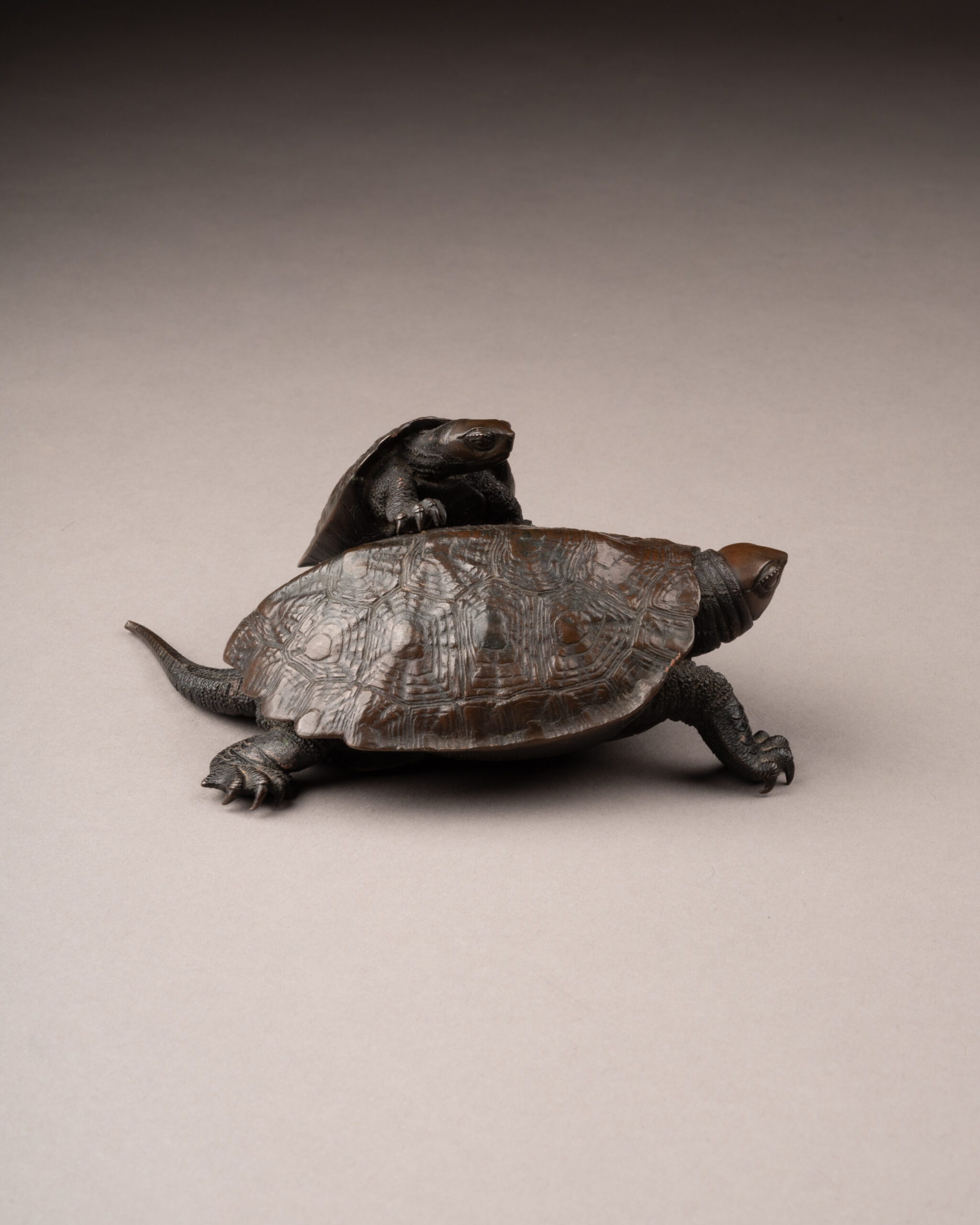 A Bronze Sculpture of Two Turtles, by Nogami Tatsuoki