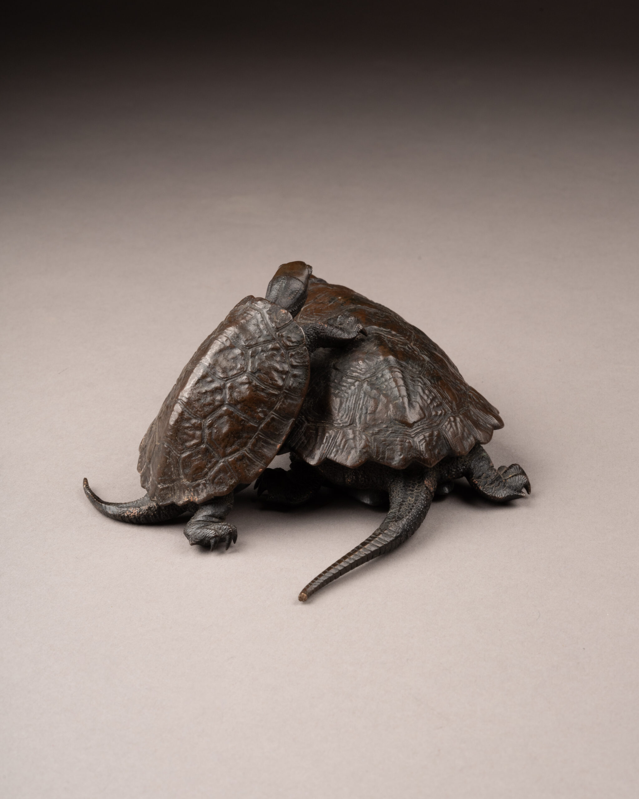 A Bronze Sculpture of Two Turtles, by Nogami Tatsuoki