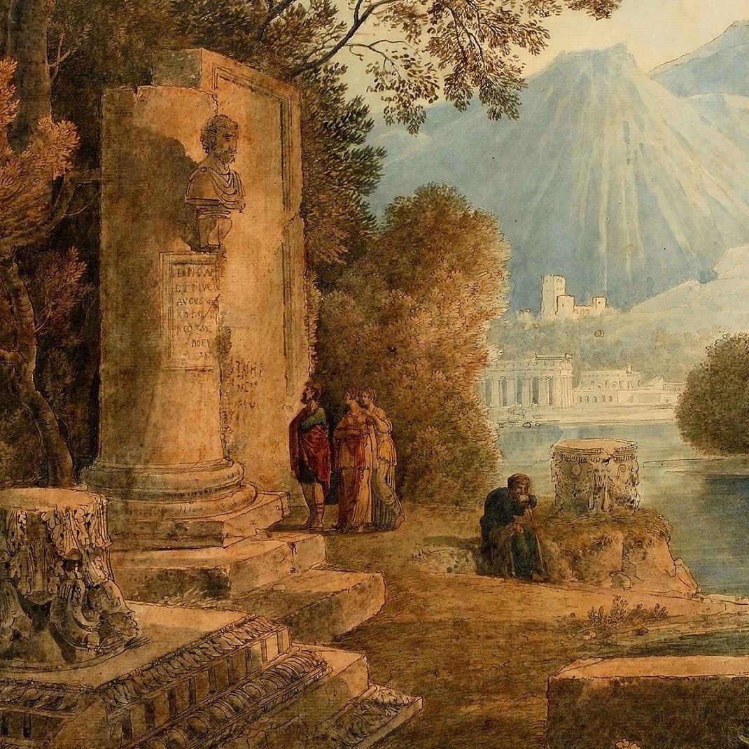 Ancient Figures Deciphering, by Louis-François Cassas