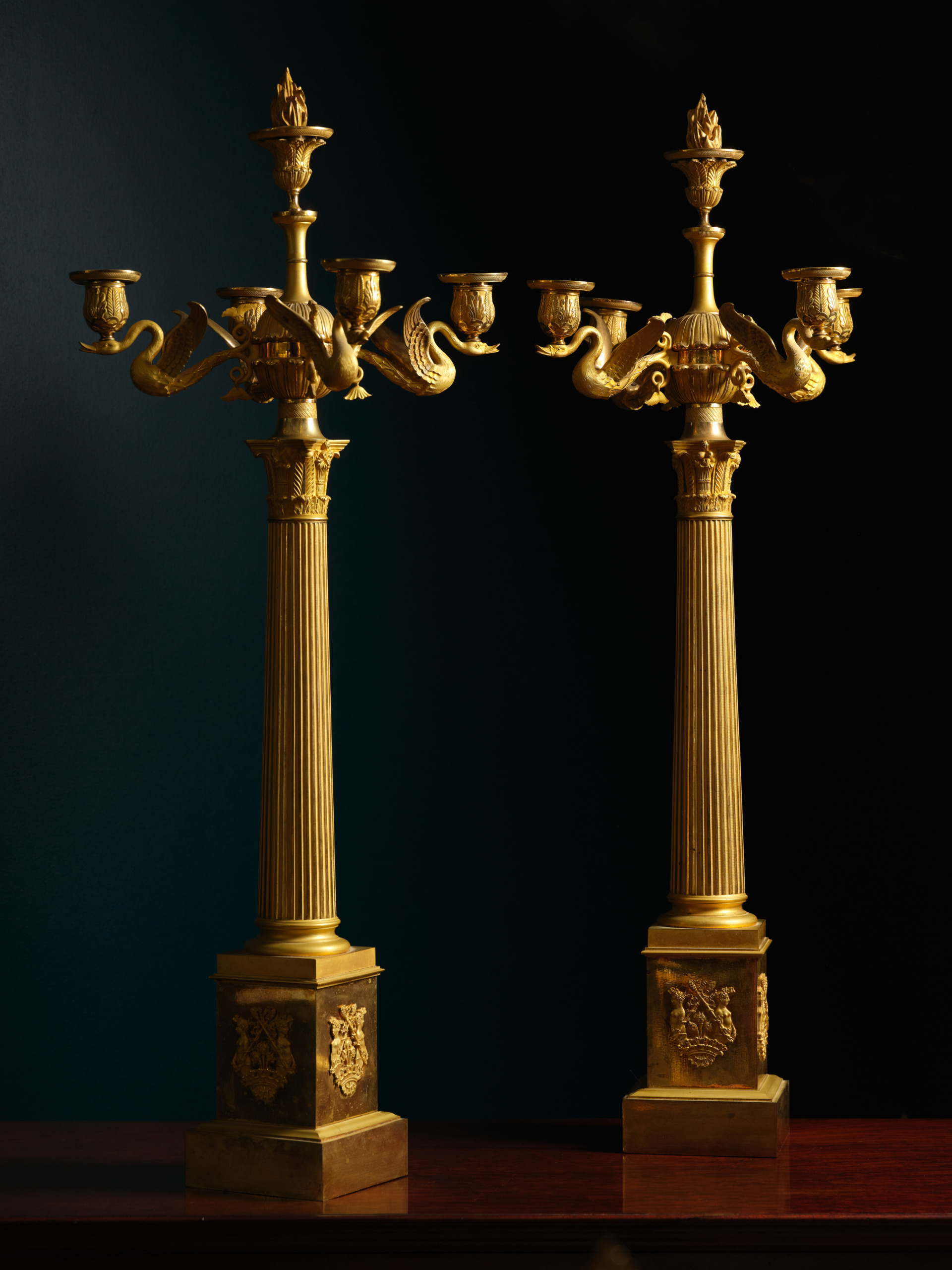 A Pair of Four-Light Russian Candelabra