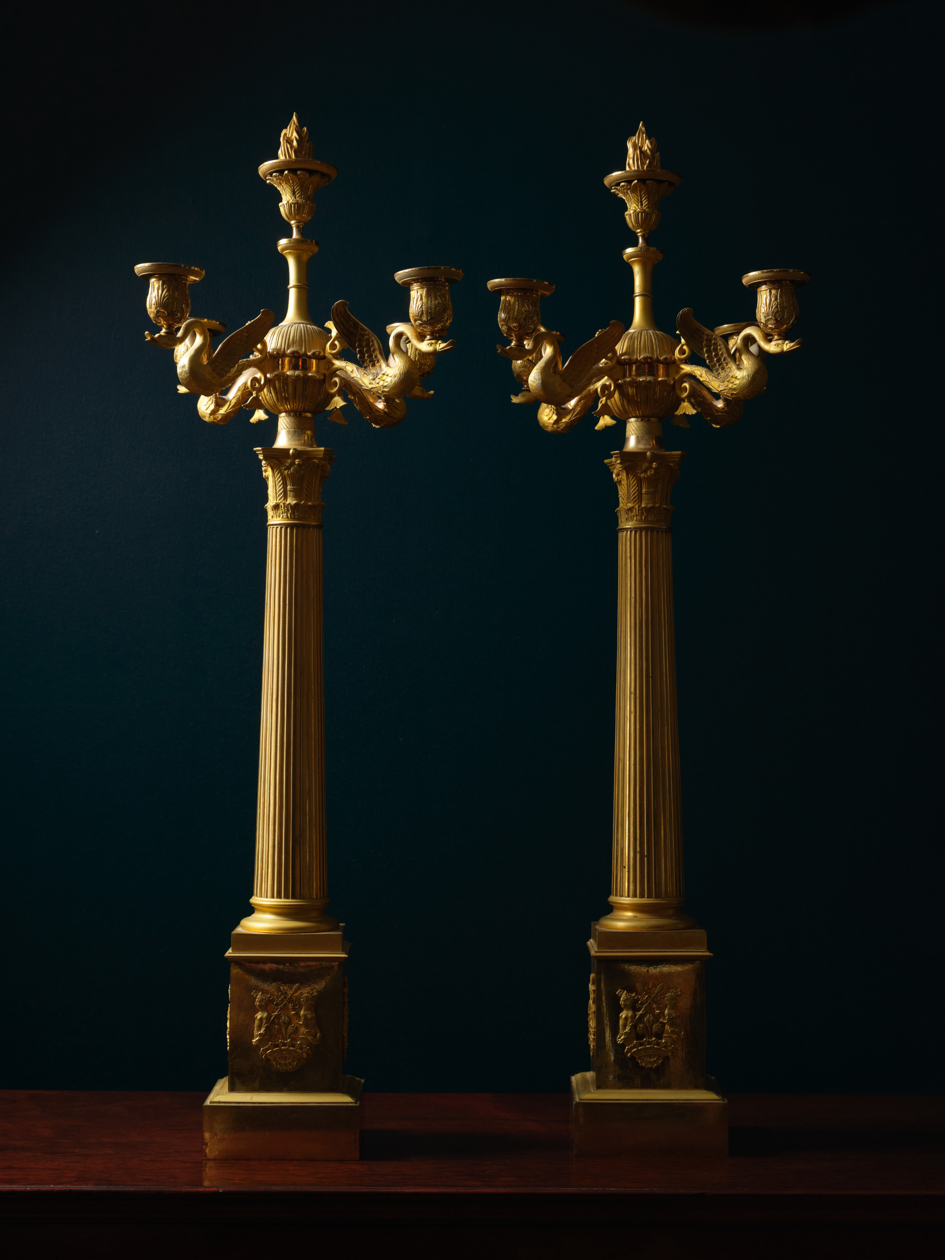 A Pair of Four-Light Russian Candelabra