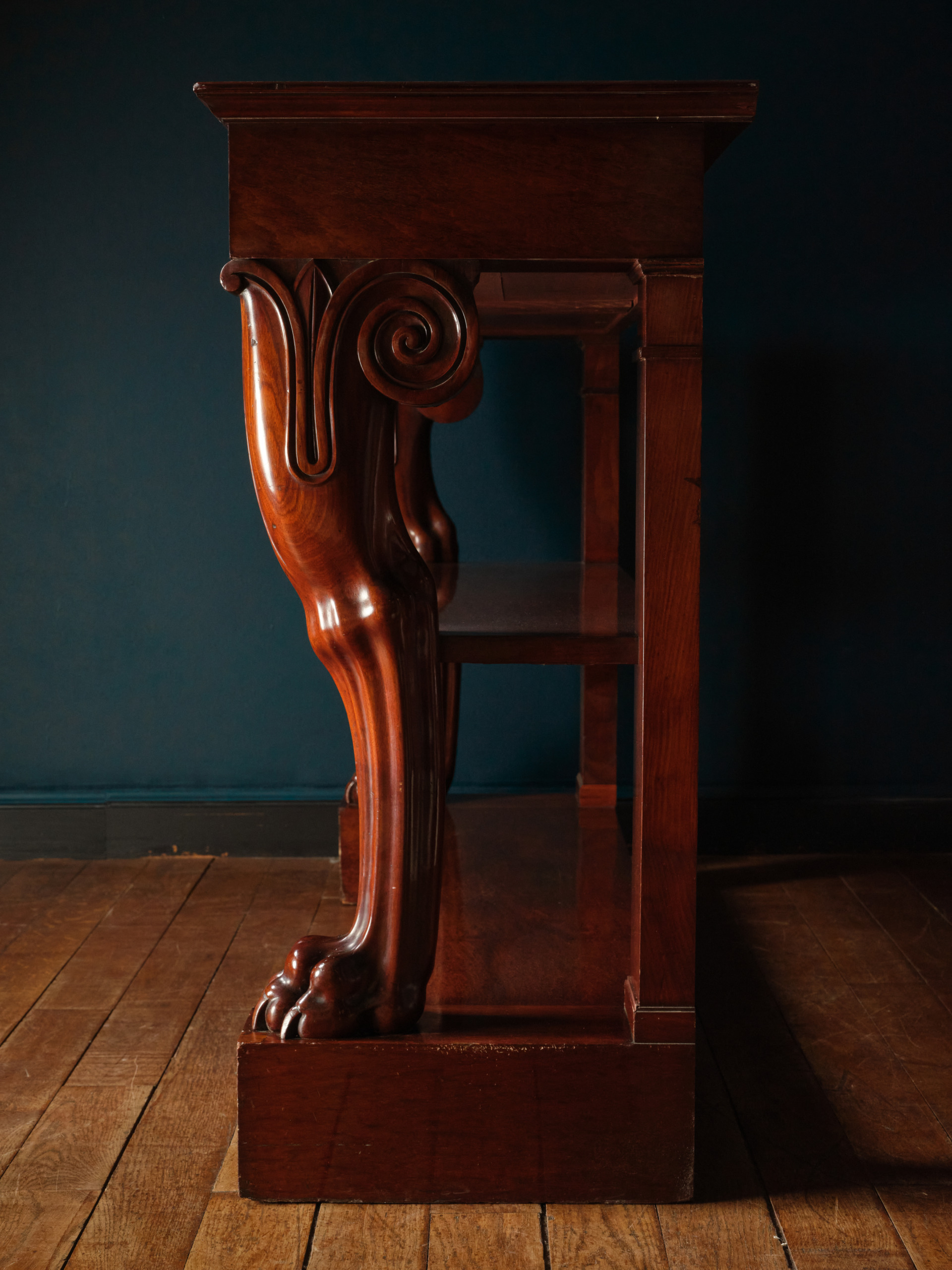 A Pair of Mahogany Console Tables, by Jacob-Desmalter